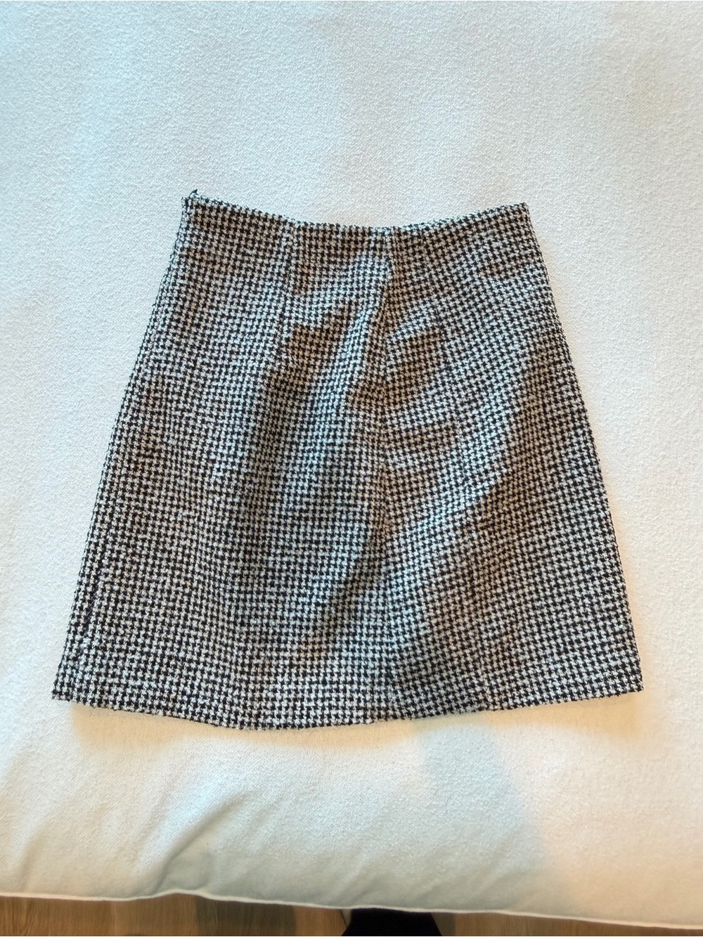 Mango Houndstooth Mini Skirt - Black & White